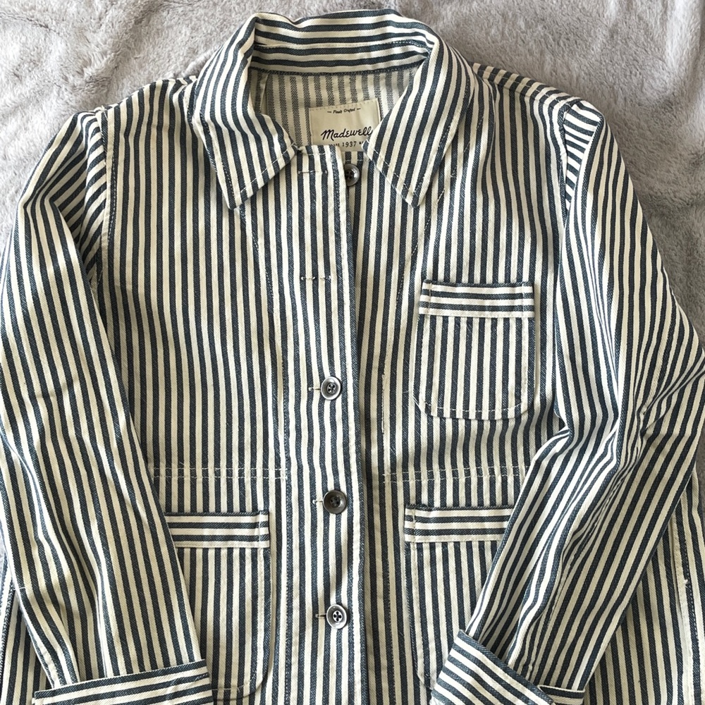Madewell Striped Denim Jacket